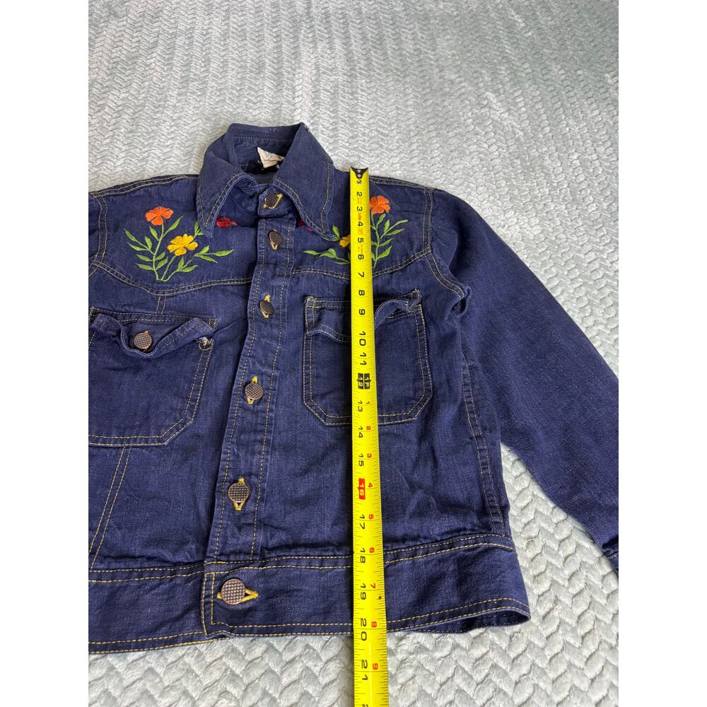 Vintage Floral Embroidered Denim Jacket - Picture 5 of 7